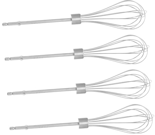 TOPBATHY 4pièces Lot De Batteurs Acier Inoxydable Pour Mélange Pâte Viande Crème Aliments Avec Conception Étendue Pour Perceuse à Main
