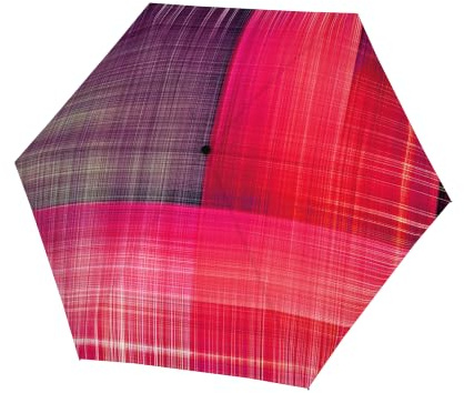 Doppler Regenschirm Carbonsteel Mini Slim Noble Check Pink mehrfarbig