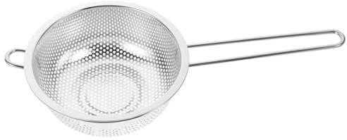 VICASKY Scolapasta Singolo in Acciaio Inossidabile 16,5 Cm Per Lavaggio Frutta e Verdura, Cestino Da Cucina Multiuso Per Scarico Domestico Quotidiano