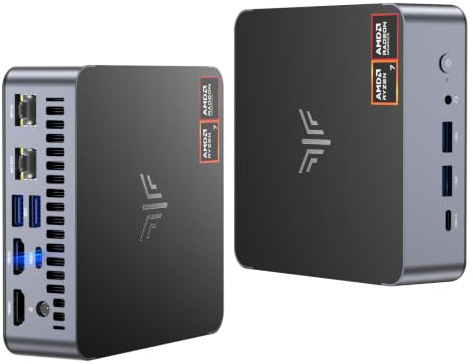 NiPoGi AM21 Mini PC, ΑΜD Ryzen 7 8745HS(4.9 GHz), 16Go DDR5 & 1To NVMe SSD