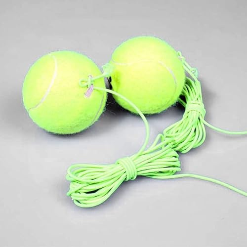 Gdfnmogo Tennisball mit hoher Elastizität für Training, Gummi und Wolle, Rebound-Übungsball mit Schnur, 64 mm Durchmesser, leicht, tragbar