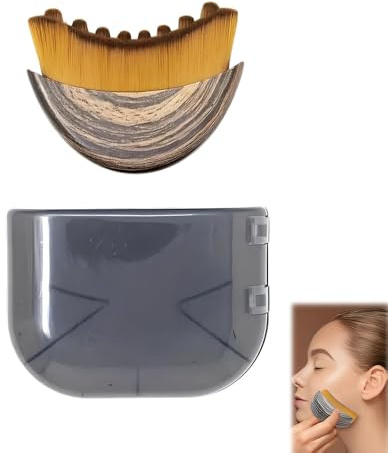 DAJASD Lot de 1 Brosse Drainage Lymphatique, Lymphatic Contour Face Brush, Brosse A Sec Drainage Lymphatique pour le Visage, à la Sculpture du Menton et de la Mâchoire-Idéal pour les Soins
