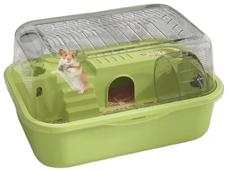 Casa per criceti a due piani - gabbia multifunzionale con opzioni di corsa e gioco, recinto sicuro per piccoli animali per roditori come criceti, cincillà o gerbilli per appartamento, camera