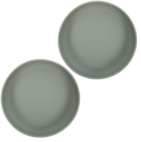 CLISPEED 2pièces Lot de Assiettes Anti-déversement Silicone Assiette à Ventouse pour Personnes Handicapées et Seniors Compatible Lave-vaisselle