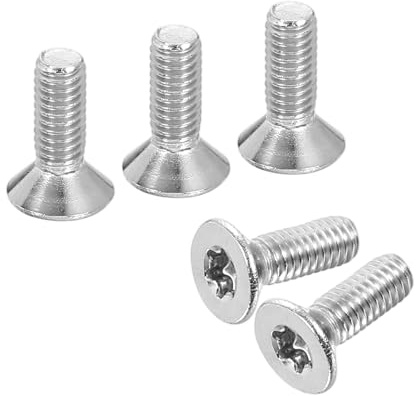 QUARKZMAN Torx Senkkopfschrauben M4-0.7x12mm Flachkopf Silber, 25 Stück | Diebstahlschutz Maschinenschrauben 304 Edelstahl Antrieb Senkkopf Vollgewinde