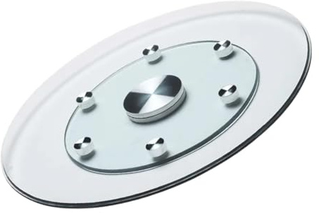 Lazy Susan - Mesa de comedor grande de 60 cm, tocadiscos de vidrio con rodamiento de aleación de aluminio, giro suave y silencioso de 360°, bandeja giratoria perfecta para cocina y experiencia
