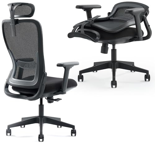 Tervo Model Y | Vikbar kontorsstol för små rum | Gamingstol för vuxna och barn | Ergonomisk datorstol med nät | vikbar skrivbordsstol för hemmaarbete | (modell Y, ingen
