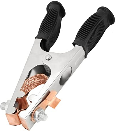 Wakects Abrazadera de Tierra Galvanizada 500A, Tierra de Soldadura de Cobre con Alta Conductividad, Construcción Duradera y Fácil Montaje para Soldadores Manuales (Estilo estadounidense)