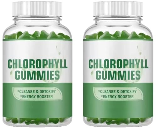 2PCS,Gummies à la chlorophylle, pour hommes et femmes | Favorise une peau saine et la désodorisation interne, le système immunitaire et la digestion