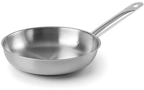 LACOR 51620 - Sartén Chef Acero Inoxidable, Gris, 36 cm - Uso Profesional | En acero inoxidable, para dorar, freír y saltear a diario; ideal para cocina profesional y uso diario en casa, muy práctico