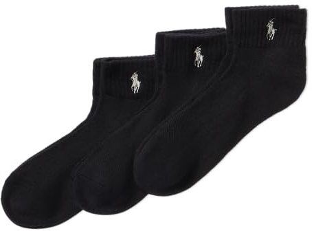Polo Women's Classic Flat Knit Crew Socks 3 Pair Pack, Oatmeal Heatehr Assorted, Women's Shoe Size: 4-10