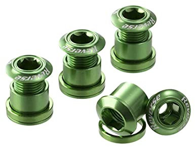 Reverse, Vite per corona + dado in alluminio, MTB, 4 pezzi, 9 g, verde