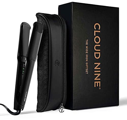 CLOUD NINE Set regalo piastra per capelli Wide - con controllo della temperatura variabile e piastre in ceramica tormalina