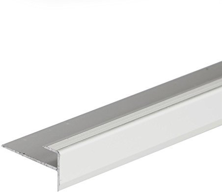 ANODISED Aluminium Carpet Edge Nosing Profile Cover Strip Door Floor BAR Trim 900mm x 14mm x 8mm C24 Silver