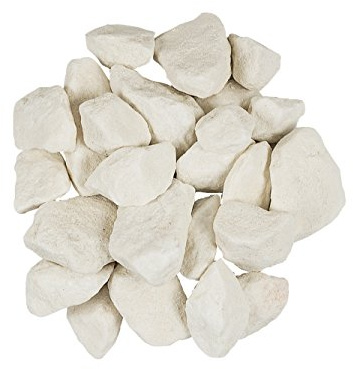 PFLANZWERK® Pflanzkübel Dekosteine Zierkies KRISTALL NATURSTEINE Weiss 5KG *Frostbeständig* *UV-Schutz* *Qualitätsware*