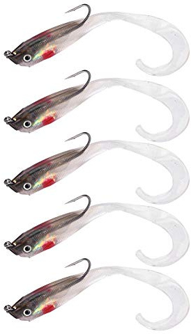 5 STÜCKE Angelköder Köder Angeln Harte Köder Kunstköder Weiche Seabass Angelgerät Zubehör(SO050-5)