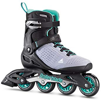 Rollerblade Zetrablade Elite Women's Adult Fitness Inline Skate, Black and Powder Blue, Performance Inline Skates, 7