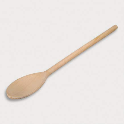 50x HOFMEISTER® Holz-Kochlöffel, 30 cm, Naturprodukt: handgefertigt, plastikfrei, Keine Kratzer im Topf, unbehandelt, hitzebeständig, Rührlöffel aus Buche, oval