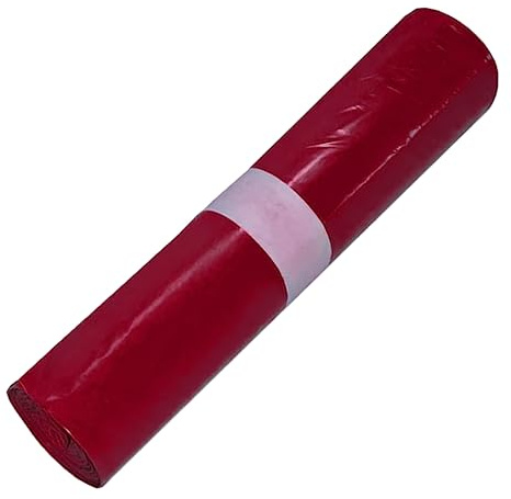 Wisch-Star 25 x Müllbeutel 120L Rot | Mülltüten groß 700x1100mm extra stark, reißfeste und stabile Abfallsäcke, Schwerlast Müllsäcke für hohes Müllaufkommen