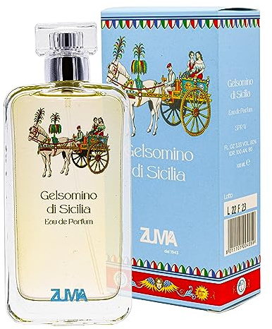 Profumi Zuma - Profumo Donna al Gelsomino di Sicilia - Eau de Parfum Donna Fragranza Floreale Spray - Made in Italy (Gelsomino di Sicilia 100 ml)