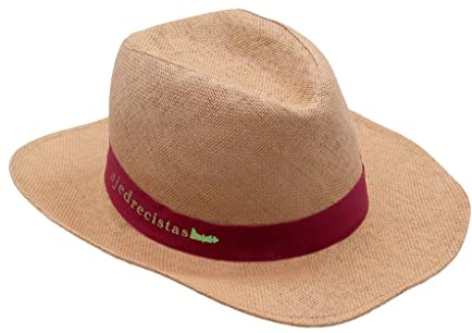 SILABA TONICA Pack de Sombreros Personalizados Panamá – Gorros de Paja con Tu Logo o Frase en la Cinta - Modelo Acapulco para Hombre y Mujer - En Tono Marrón o Beige