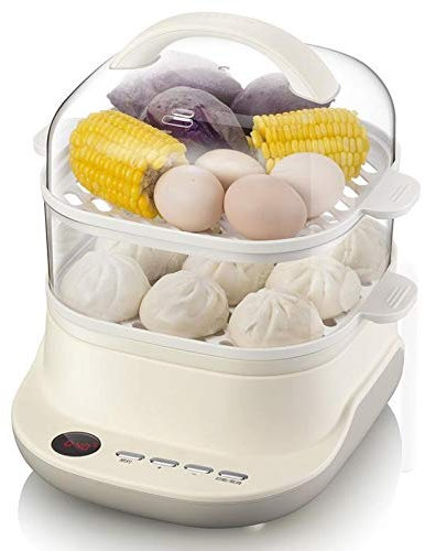OQHAIR Cuiseur Vapeur Électrique Cuiseur Vapeur Multifonction Maison Petit LargeCapacity DoubleCouche Vapeur Riz