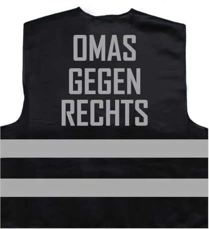 Omas gegen rechts Warnweste BZW. Signalweste mit reflektierendem Aufdruck ID: 1114