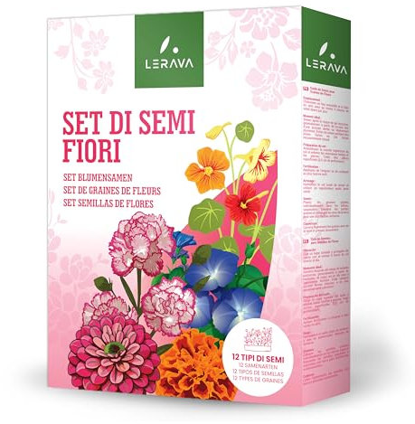 LERAVA® Blumensamen – blumensamen mehrjährig winterhart - saatgut für Garten und Balkon – samen für schnelle Keimung - einfache Bepflanzung und Aussaat - blumensamen geschenk – seed -made in Italy