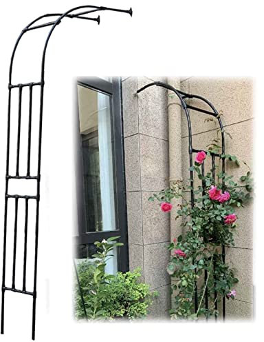 GLFNB Gartenbogen Halbbogen Rosenbogen, wetterfeste Gartenbogenlauben Gartenpavillon Metall-Halbbogenspalier, robuste, robuste Rohrlaube für Kletterrosen, Gartenrasenterrasse im Freien, B150 x H24