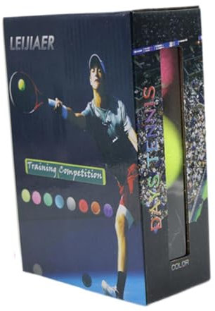 JISADER 6X Bunte Tennisbälle, 65 mm Durchmesser. Stabile Übungsbälle, Tennis-Trainingsbälle