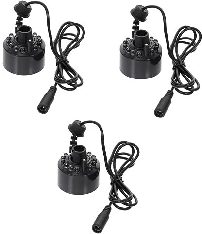 ORFOFE 3 STK für Aquarien aircot مكيف تبريد sprühmop Sprühgerät für Steingarten Teichnebler Nebelmaschine Zubehör für Aquarien Leichter Nebelmacher Kleiner Nebelmacher Abs Black