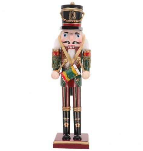 Wooden Christmas Nutcracker Soldiers, Large Soldier Ornament 30cm, Traditional Nutcracker Soldier Puppet Nutcracker Toy Gift for Kids