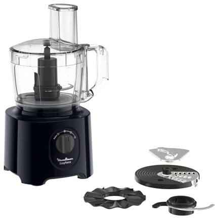 Moulinex Easy Force, Robot da Cucina e Frullatore, 4 Accessori, 15 Funzioni, 800 W di potenza, Facile e Veloce da Usare, Salvaspazio, Lavabile in lavastoviglie, FP2428