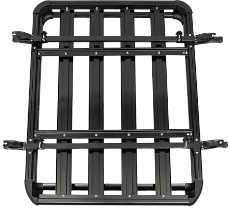 Dachträger Universal Auto Dachträger Korb Tablett Gepäck Fracht Träger Aluminium Dachträger Querträger(140x100cm)