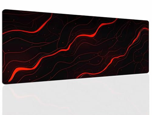 Tapis de Souris Line, Tapis Souris XXL, 1400x700x4mm Tapis de Bureau Gaming AntidéRapant, Tapis Bureau étanche, sous-Main pour Clavier et Souris, Mouse Pad Mat, pour Gamer, Ordinateur, Pc 653