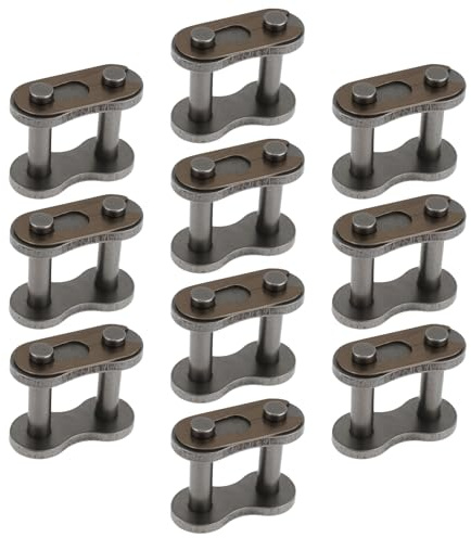 Briny River 10Pcs Chain Master Connector Link Roller Mountain Bike Master Link 0.8 Inch Pitch 60H-1 CL CL 60H-1 PHC 60H-1 C/L for Conveying Systems Packaging Equipment Agricultural Equipment