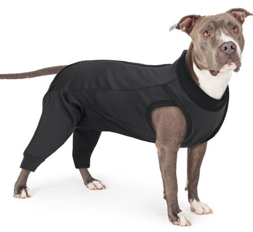 PUMYPOREITY Traje Recuperación para Perros, Body Perro Post Cirugía Hembra Traje Recuperacion Quirurgica Perro Camisa de Recuperación Anti Lamiendo Perros Protector Después de La Cirugía(Gris, L)