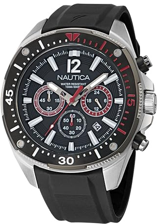 Nautica Orologio Analogico al Quarzo Uomo con Cinturino in Silicone NAPBSS501