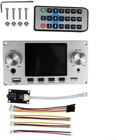 Hochleistungs-Audio-Dekodierungsmodul mit Farbdisplay und I2S-Ausgang für Musikbegeisterte (Silber)