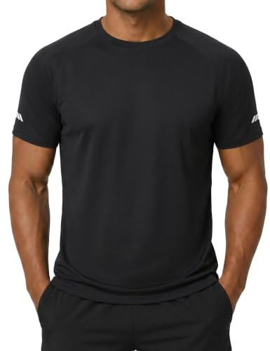 Cimic 1/3 Pack Men's T-Shirts Quick Dry Breathable Sport Short Sleeve Tops | Lightweight, moisture-wicking 4-way stretch athletic tops with reflective strips, for running, gym workouts, casual outdoor