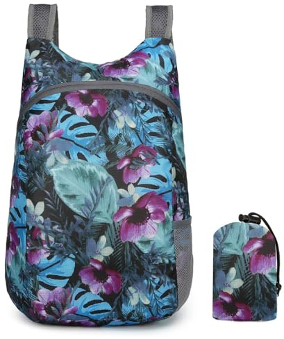 rucksack faltbar ultraleicht,Faltrucksack Wasserdichter ,Ultraleichter Rucksack, Reiserucksack, kleiner Wanderrucksack für Männer und Frauen, geeignet für Camping, Wandern, Radfahren(A、B、C、D、E、F) (D)
