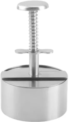 GIYXHU Burgerpresse Hamburger-Patty-Maker-Presse, 304 Edelstahl, antihaftbeschichtet, rund, manuell, Reisbällchenform, Dicke angepasst, for Küche, Rindfleisch, Grillwerkzeuge(80mm)