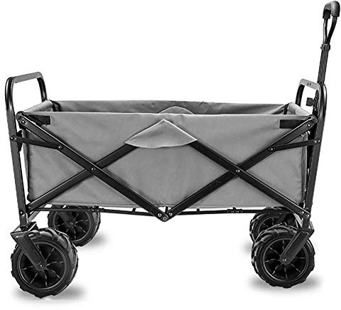 Chariot de camping pliable, chariot utilitaire de plage, chariot de courses robuste, charge maximale de 90 kg, transport en extérieur, facile à transporter, idéal pour les marchés et les pique-niques