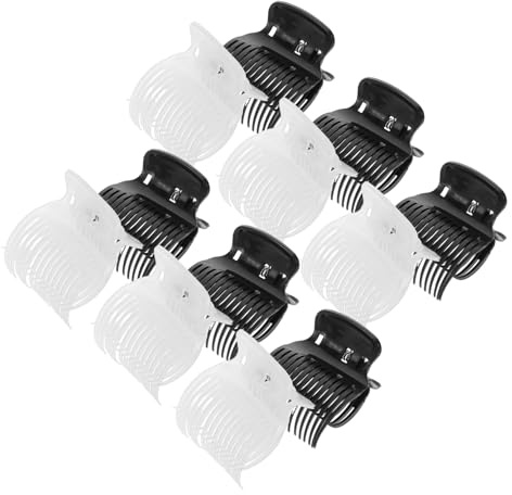 WOONEKY 12 Stück Teiliges Hot Roller Clips aus Kunststoff Hitzebeständige Lockenwickler Haarklammern mit Wärmeschutz Leichte Haarschmuck Klammern für Styling und Vielseitiges Lockendrehen