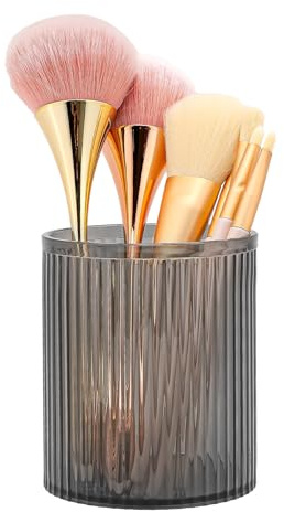 DASITON Make Up Kosmetik Organizer, Acryl Make Up Pinsel Organizer Pinselhalter Kosmetik Aufbewahrung für Badezimmer Schlafzimmer, Schminktisch Organizer für Pinsel Eyeliners Lippenstift (Schwarz)