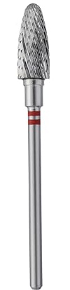 STALEKS PRO fresa per mancini in carburo di tungsteno per tornio unghie, punta 6 x 14 mm. Forma mais (grana fine)