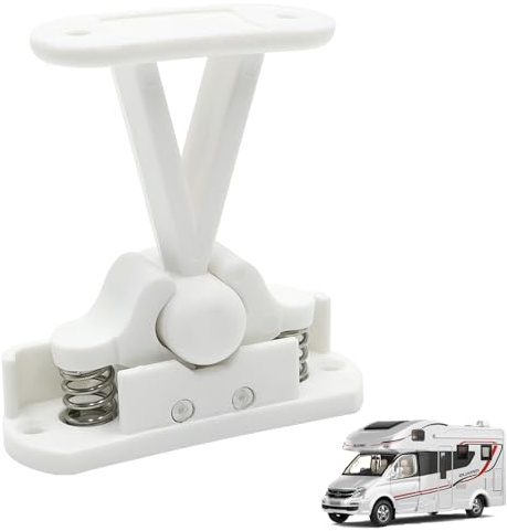 GYSRXS Türfeststeller Wohnmobil T Typ Wohnwagen Türfeststeller mit Edelstahlfedern Türhalter Wohnwagen Verwendet für RV Camping Boote Schränke,7×7.5CM(Weiß)