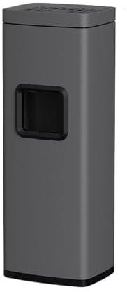SDA287MZ Bote Papelera con cenicero extraíble, de acero inoxidable, for uso interior y exterior en oficinas restaurantes Cesta(Grey)