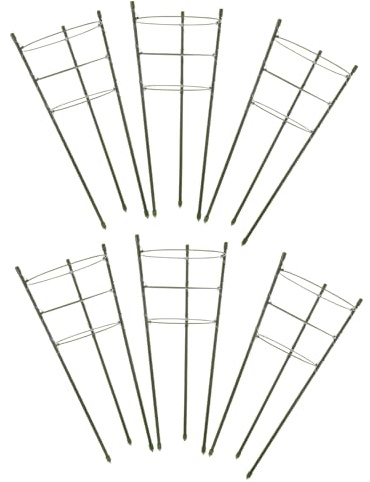 NUOBESTY Jaulas para Plantas de Tomate de Plástico 45 CM Soporte Redondo para Plantas Trepadoras Pack 6 Unidades para Jardinería en Macetas y Balcón Estructura Resistente para Tomates y