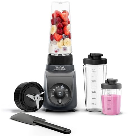 Tefal Blend Up One Mini Blender, 800W, 6 Auto Programmes, Grey